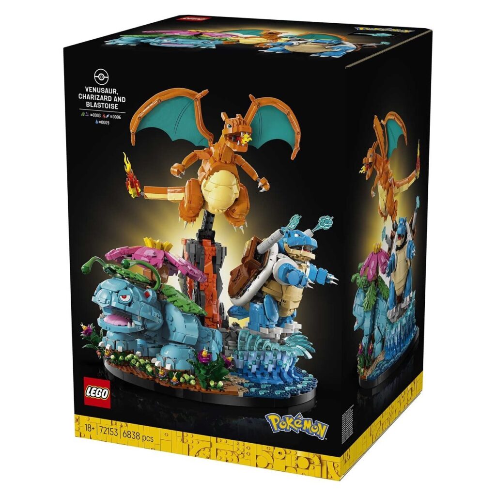 Venusaur, Charizard & Blastoise